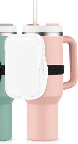 Neoprene Pouch for Tumbler-white