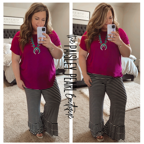 Madalyn Striped Ruffle Pants