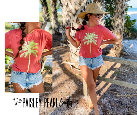Gingham Palm Tee
