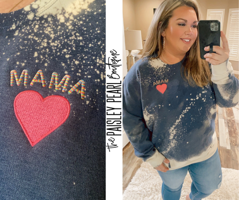 Mama Embroidery Sweatshirt