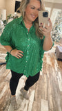 Meet Me Under The Mistletoe Sequin Top