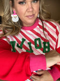 Holly Jolly Candy Cane Stripped Top