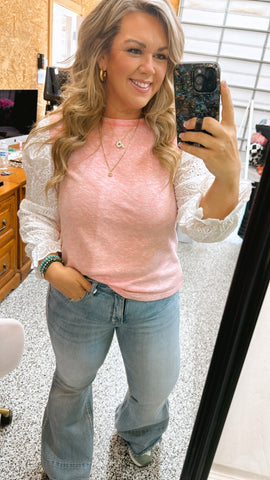 Darling Details Top-Pink