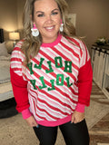 Holly Jolly Candy Cane Stripped Top