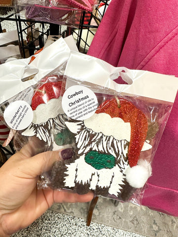 Mini Cow Christmas Car Freshie