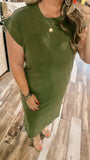 Take Me Away Dress- Light Olive