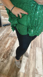 Meet Me Under The Mistletoe Sequin Top