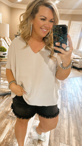 The Everyday Comfy Top-Sand