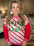 Holly Jolly Candy Cane Stripped Top