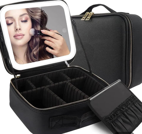 PREORDER- LED Light/Mirror Cosmetic Bag