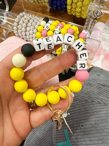 Teacher Keyring Bracelets