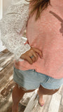 Darling Details Top-Pink