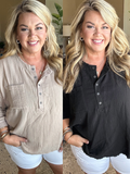 Chelsea Henley Oversized Top-2 colors