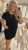 Colby Ribbed Dress-Black