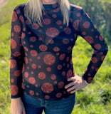 nothing But Net Basketball Mesh Long Sleeve Top