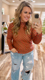 Holiday Mesh Long Sleeve Top
