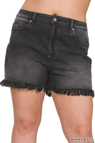 Favorite Denim Shorts-BLACK