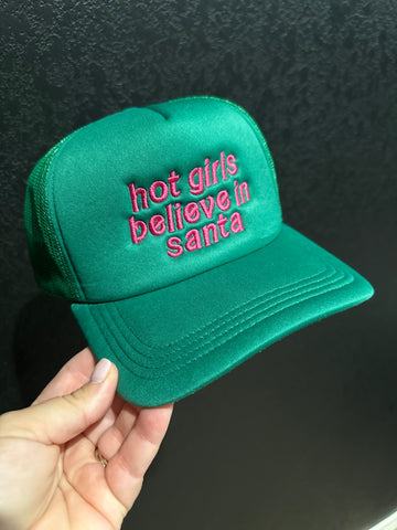 Hot Girls Believe In Santa Trucker Cap