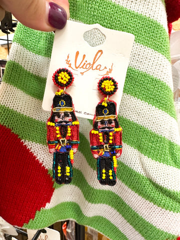 Nutcracker Beaded Earrings