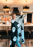 Boo Blanket- Pink & Black