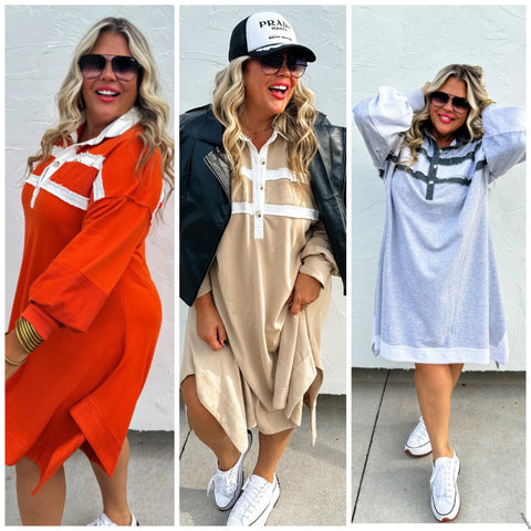 PREORDER-Varsity Lounge Dress 3 colors