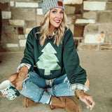 Mint Glitter Sweatshirt