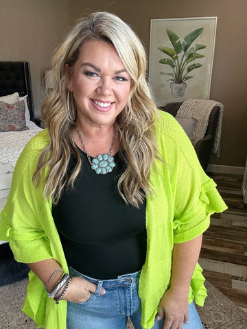 Twist of Lime Sweater Kimono