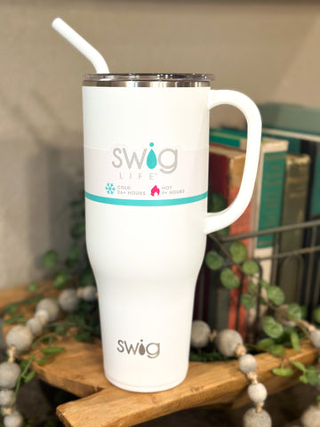 Swig White Mega Mug (40oz)