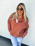 Easy Does It Pullover-RUST