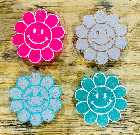 Smiley Flower Car Freshie
