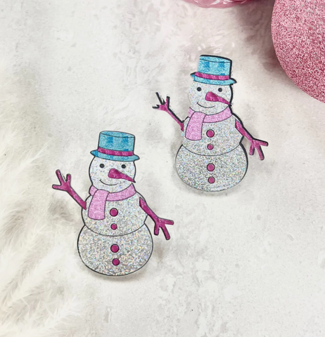 Oh So Frosty Glitter Stud Earrings