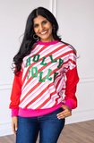 Holly Jolly Candy Cane Stripped Top