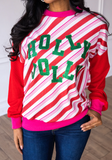 Holly Jolly Candy Cane Stripped Top