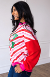 Holly Jolly Candy Cane Stripped Top