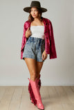 Pearl Studded Paperbag Shorts