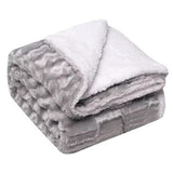 Light Grey Faux Fur Blanket