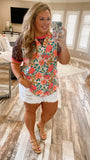 Wild Flowers & Leopard Top