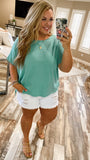 Mint For Summer Ribbed Top