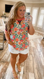 Wild Flowers & Leopard Top
