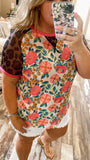 Wild Flowers & Leopard Top