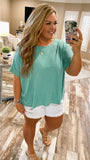 Mint For Summer Ribbed Top