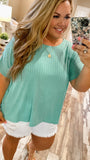 Mint For Summer Ribbed Top
