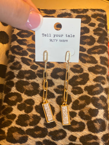 link drop earrings