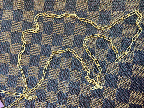 matte gold link necklace