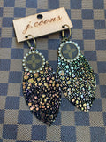 Large Iridescent earrings