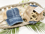 CC Distressed Ponytail Cap