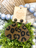 Leopard Beaded Earrings