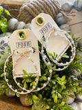 Pearl Hoops- Gold & Silver