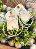 Pearl Hoops- Gold & Silver