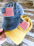 USA Ballcap-Navy & Mustard